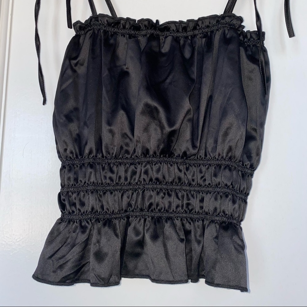 Zara Black Ruffle Top - Picture 2 of 4